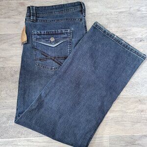 T.K. Axel Blue Jeans Men's 38x30 Denim Stretch Bootcut Pants NWT